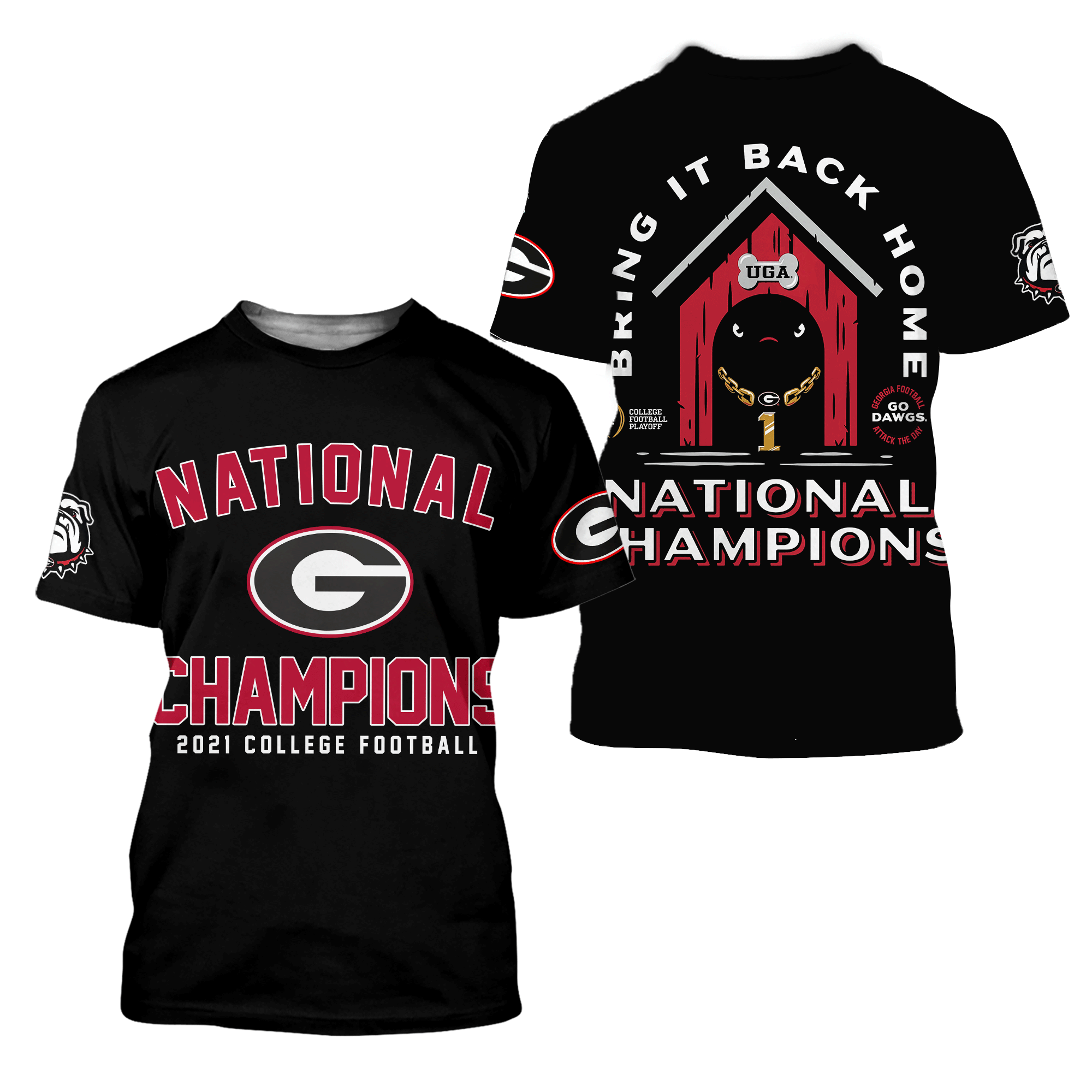 GEORGIA BULLDOGS Champion 3D OVER PRINTED SHIRT - Famjoys GEORGIA BULLDOGS Champion 3D OVER PRINTED SHIRT - Famjoys