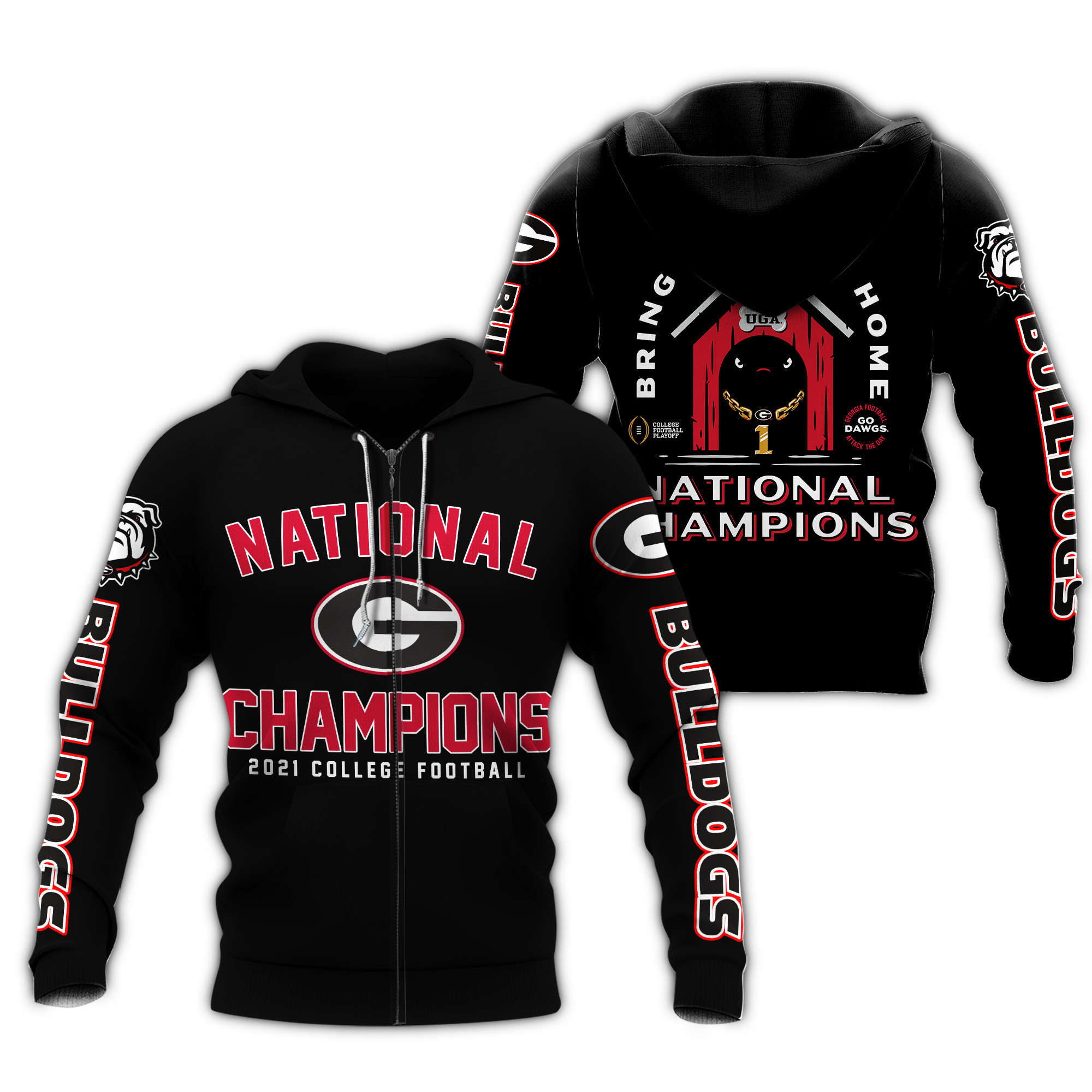 GEORGIA BULLDOGS Champion 3D OVER PRINTED SHIRT - Famjoys GEORGIA BULLDOGS Champion 3D OVER PRINTED SHIRT - Famjoys
