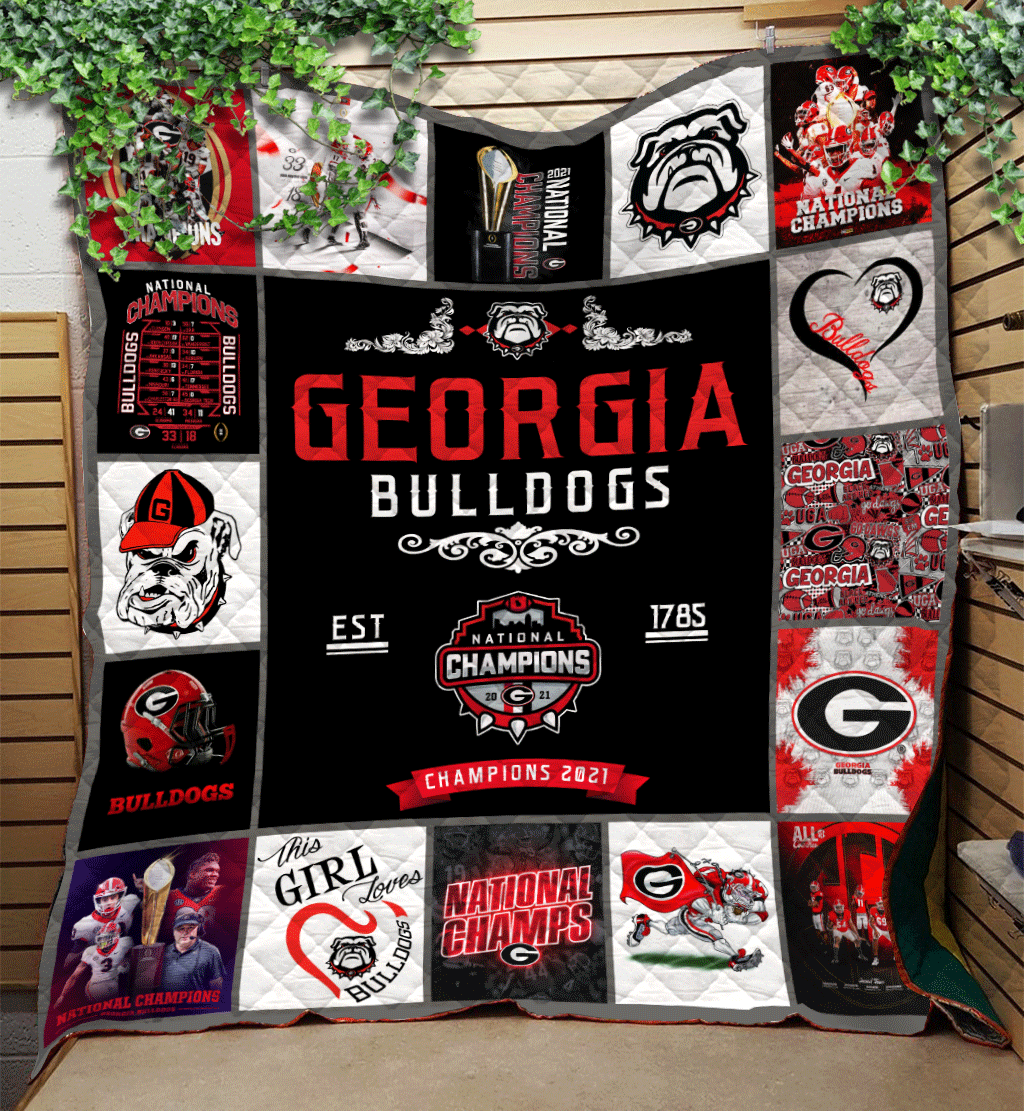 GEORGIA BULLDOGS Champion QUILT - Famjoys GEORGIA BULLDOGS Champion QUILT - Famjoys