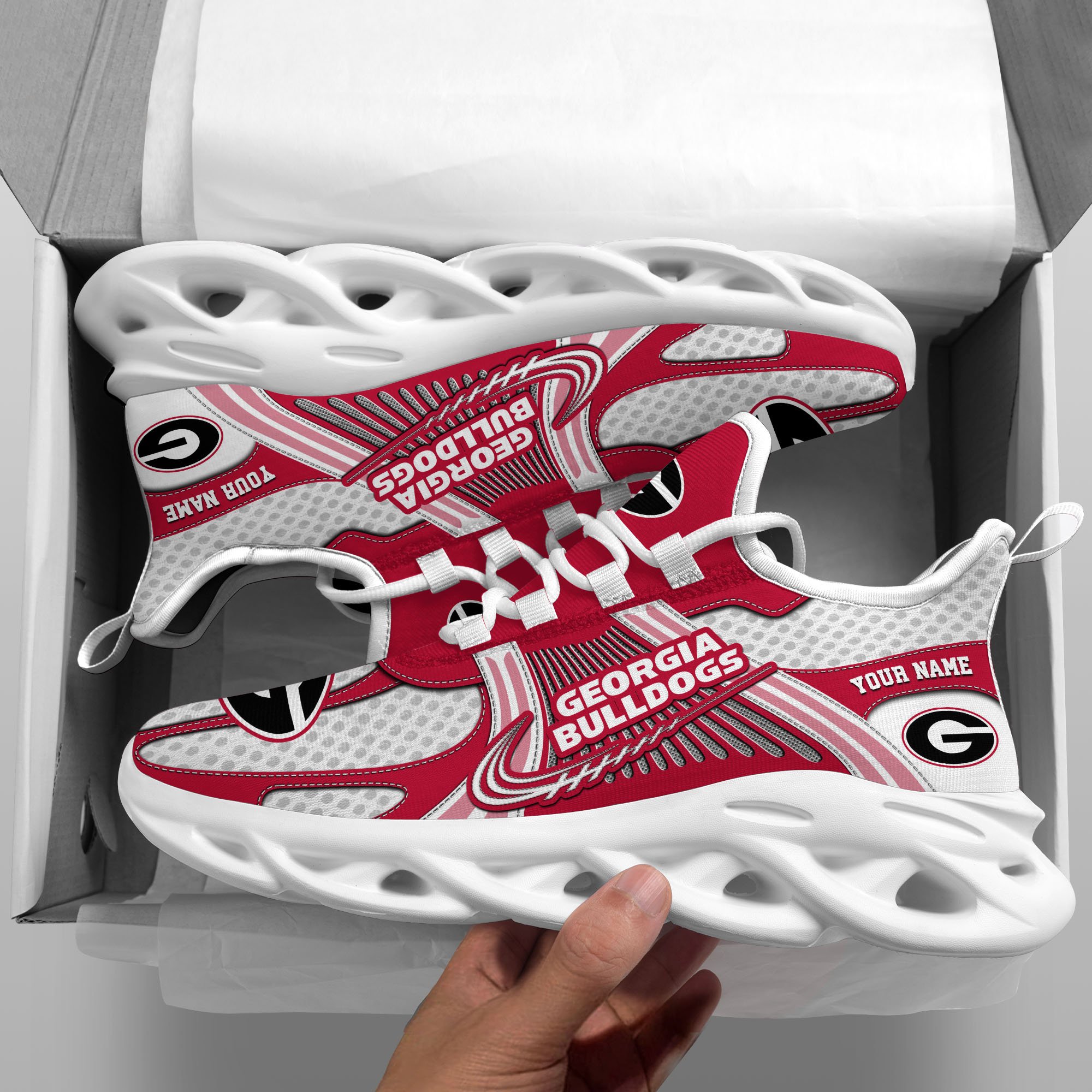 Georgia Bulldogs Clunky Sneakers Custom Your Name, Sport Sneakers ETRG-62343 - Famjoys Georgia Bulldogs Clunky Sneakers Custom Your Name, Sport Sneakers ETRG-62343 - Famjoys