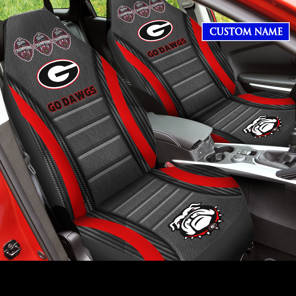 Georgia Bulldogs College Football National Champions 2022 CUSTOM NAME Car Seat Cover V1 - Famjoys Georgia Bulldogs College Football National Champions 2022 CUSTOM NAME Car Seat Cover V1 - Famjoys