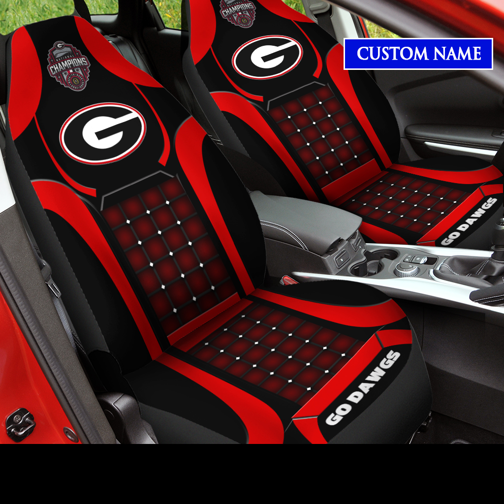 Georgia Bulldogs College Football National Champions 2022 CUSTOM NAME Car Seat Cover V11 - Famjoys Georgia Bulldogs College Football National Champions 2022 CUSTOM NAME Car Seat Cover V11 - Famjoys