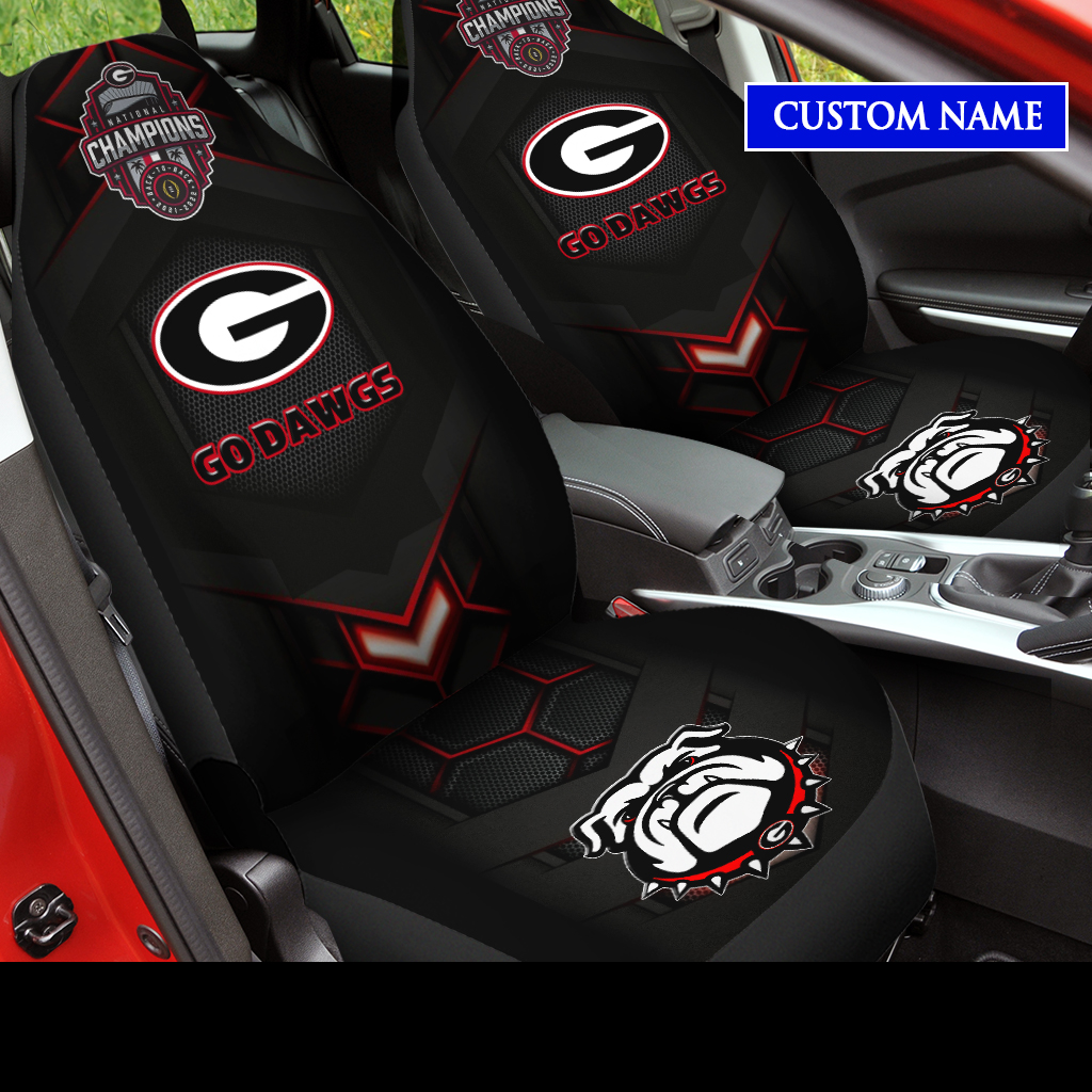 Georgia Bulldogs College Football National Champions 2022 CUSTOM NAME Car Seat Cover V13 - Famjoys Georgia Bulldogs College Football National Champions 2022 CUSTOM NAME Car Seat Cover V13 - Famjoys