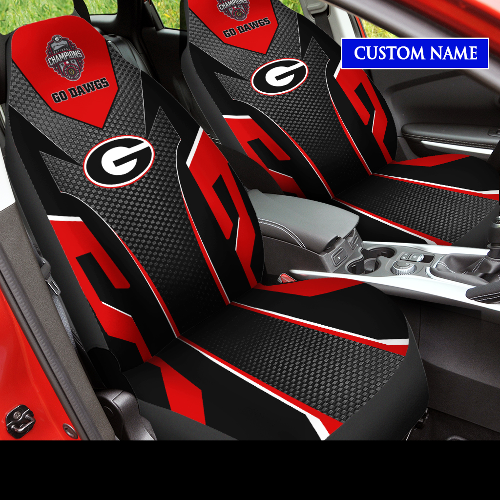 Georgia Bulldogs College Football National Champions 2022 CUSTOM NAME Car Seat Cover V3 - Famjoys Georgia Bulldogs College Football National Champions 2022 CUSTOM NAME Car Seat Cover V3 - Famjoys