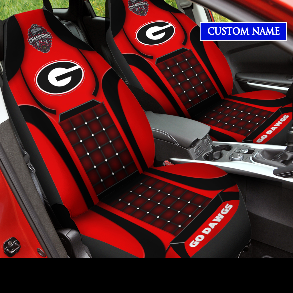 Georgia Bulldogs College Football National Champions 2022 CUSTOM NAME Car Seat Cover V6 - Famjoys Georgia Bulldogs College Football National Champions 2022 CUSTOM NAME Car Seat Cover V6 - Famjoys