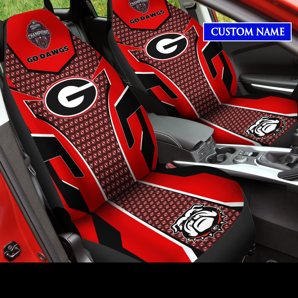 Georgia Bulldogs College Football National Champions 2022 CUSTOM NAME Car Seat Cover V9 - Famjoys Georgia Bulldogs College Football National Champions 2022 CUSTOM NAME Car Seat Cover V9 - Famjoys