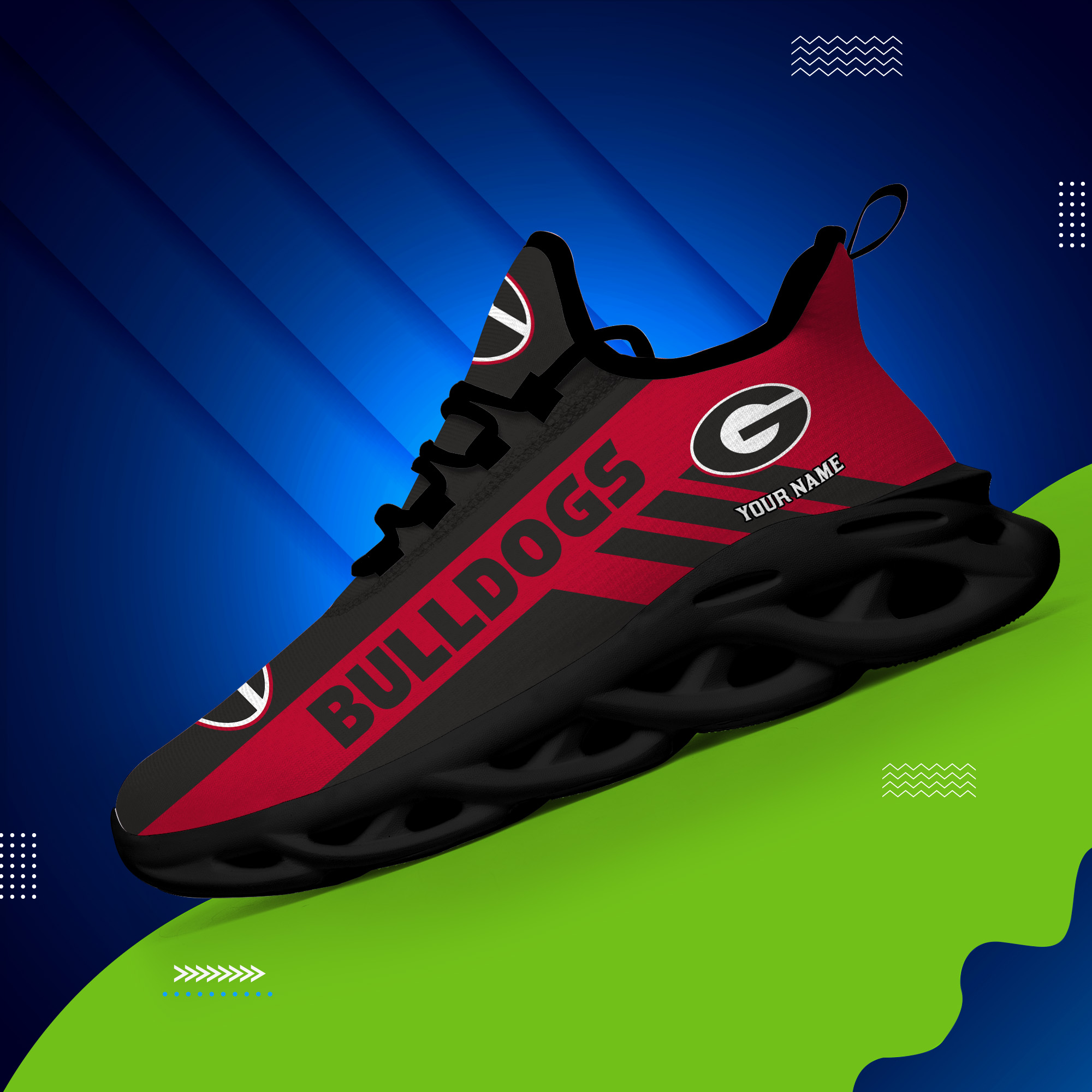 Georgia Bulldogs Custom Name PERSONALIZED MAX SOUL SHOES DS004 - Famjoys Georgia Bulldogs Custom Name PERSONALIZED MAX SOUL SHOES DS004 - Famjoys