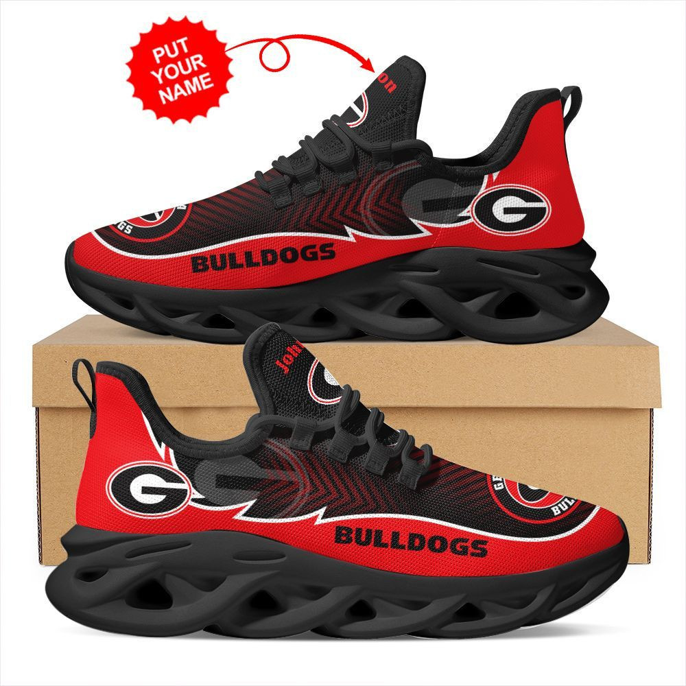 Georgia Bulldogs Custom Name Personalized Max Soul Sneakers Shoes - Famjoys Georgia Bulldogs Custom Name Personalized Max Soul Sneakers Shoes - Famjoys