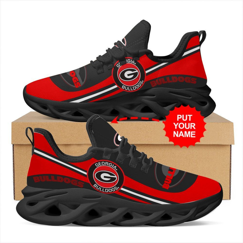 Georgia Bulldogs Custom Name Personalized Max Soul Sneakers Shoes - Famjoys Georgia Bulldogs Custom Name Personalized Max Soul Sneakers Shoes - Famjoys
