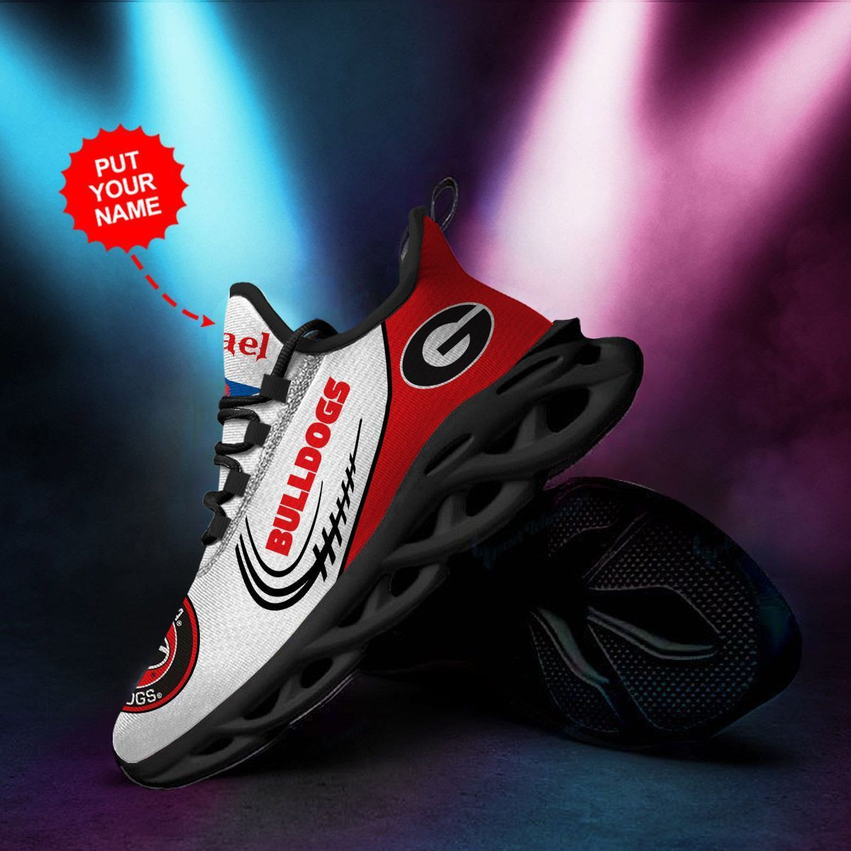 Georgia Bulldogs Custom Personalized Max Soul Sneakers Shoes - Famjoys Georgia Bulldogs Custom Personalized Max Soul Sneakers Shoes - Famjoys