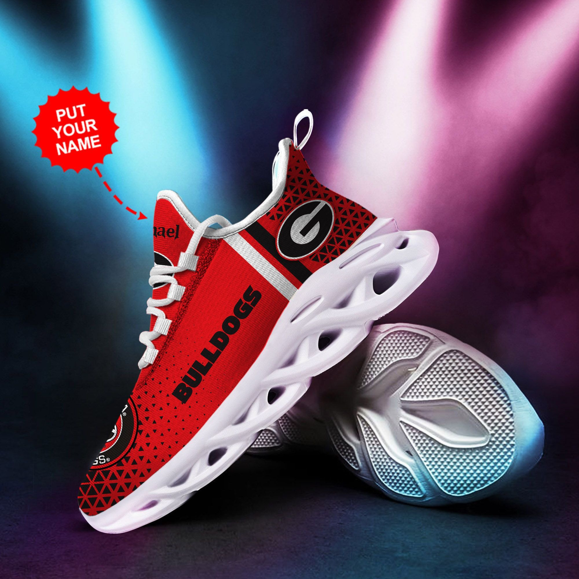 Georgia Bulldogs Custom Personalized Max Soul Sneakers Shoes - Famjoys Georgia Bulldogs Custom Personalized Max Soul Sneakers Shoes - Famjoys