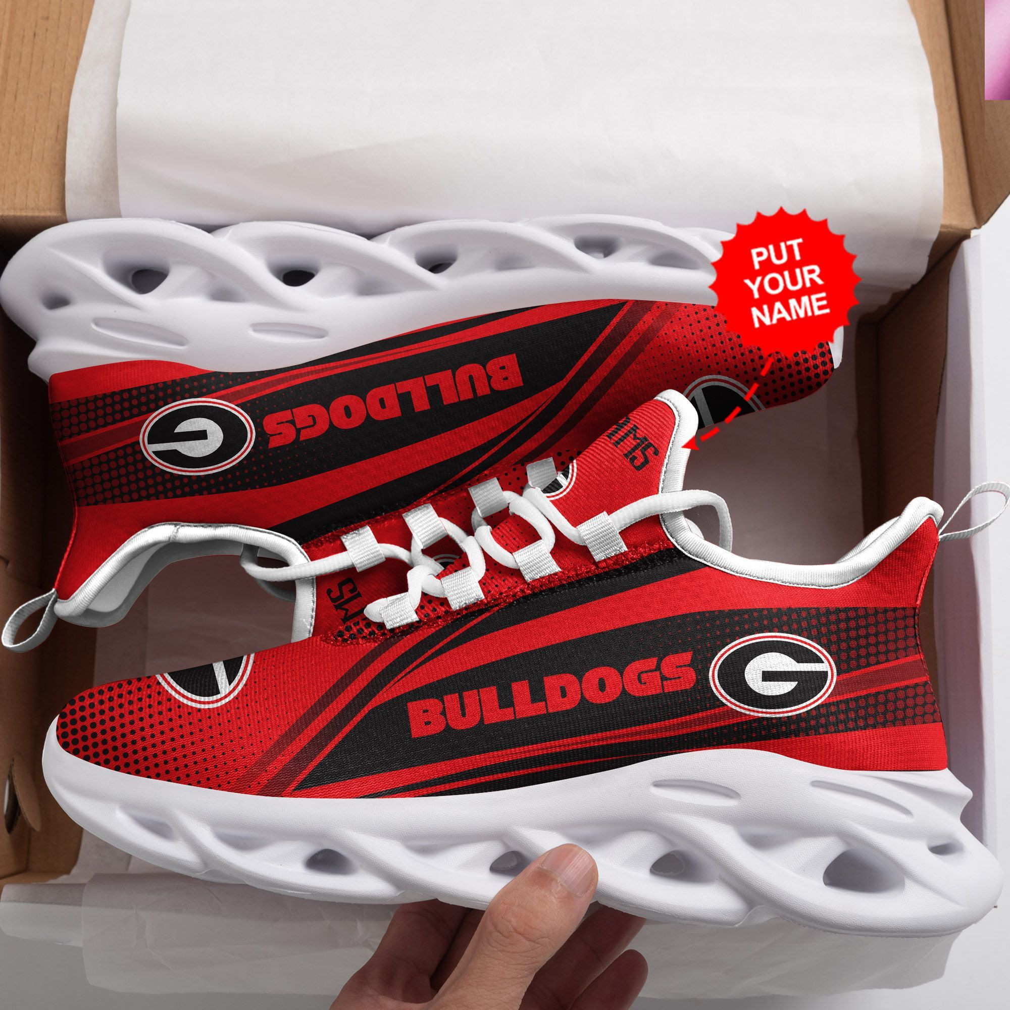 Georgia Bulldogs Custom Personalized Max Soul Sneakers Shoes - Famjoys Georgia Bulldogs Custom Personalized Max Soul Sneakers Shoes - Famjoys
