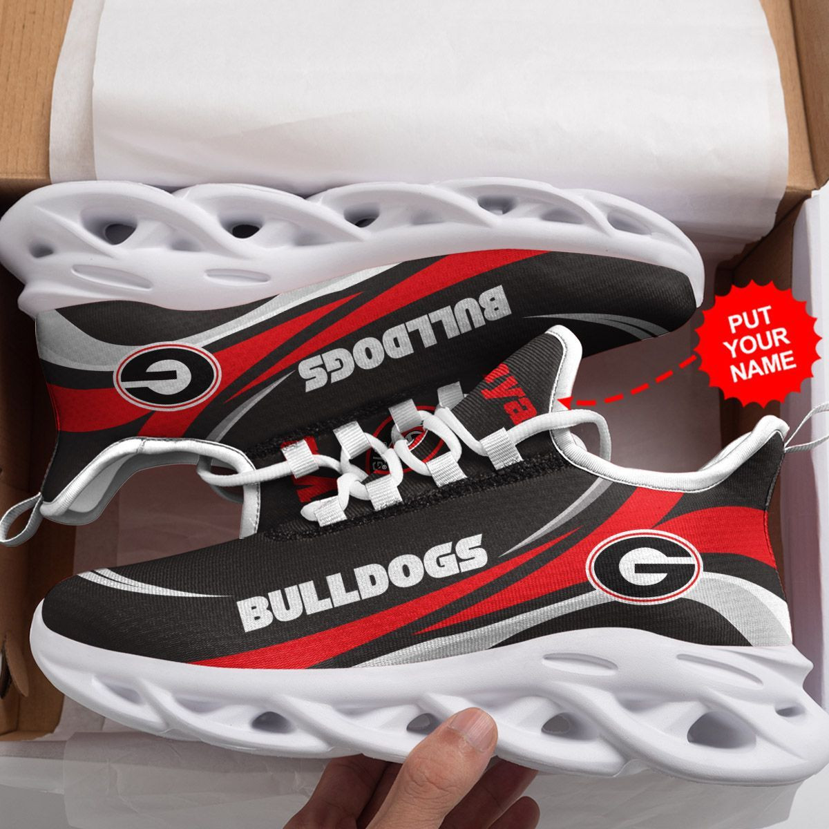 Georgia Bulldogs Custom Personalized Max Soul Sneakers Shoes - Famjoys Georgia Bulldogs Custom Personalized Max Soul Sneakers Shoes - Famjoys