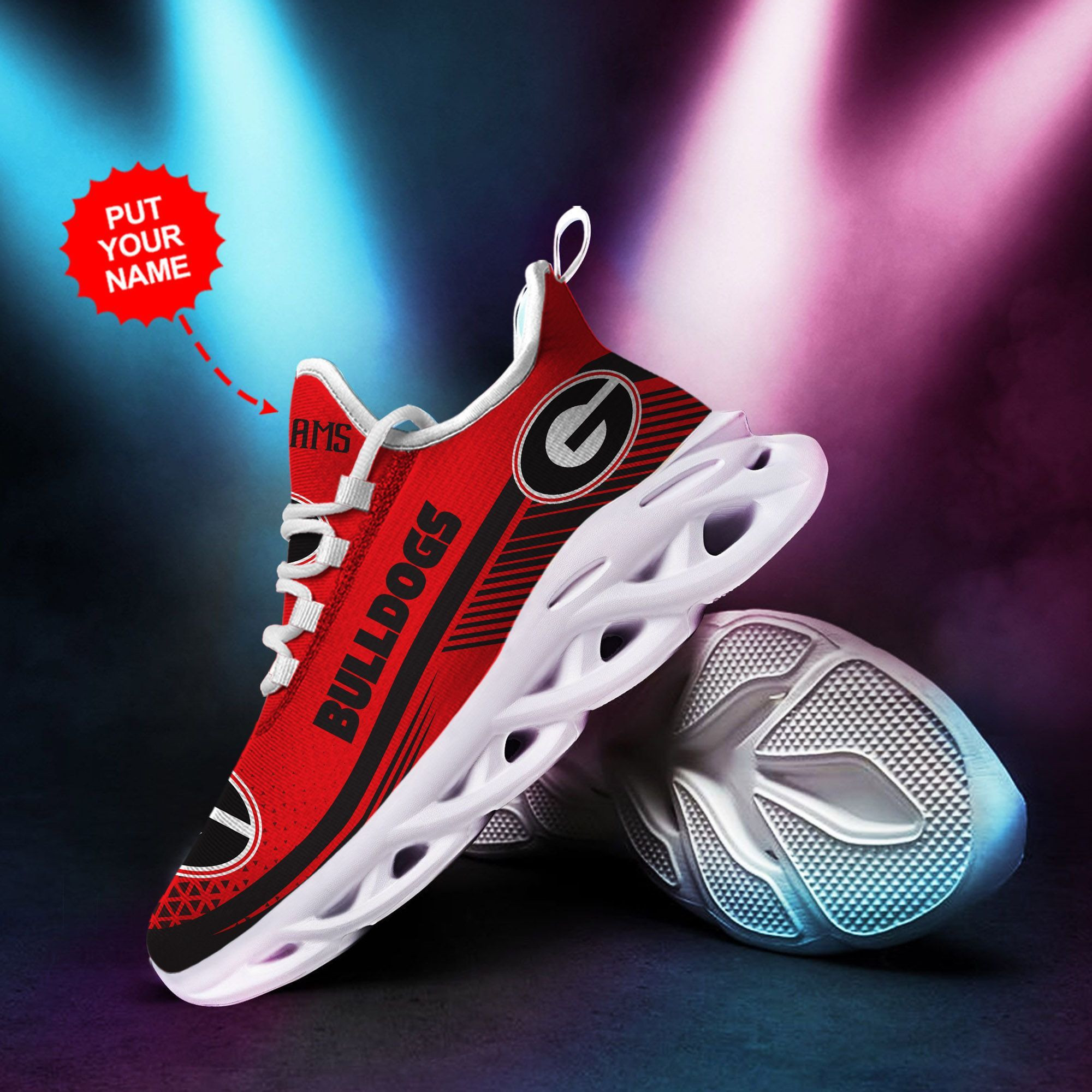 Georgia Bulldogs Custom Personalized Max Soul Sneakers Shoes - Famjoys Georgia Bulldogs Custom Personalized Max Soul Sneakers Shoes - Famjoys