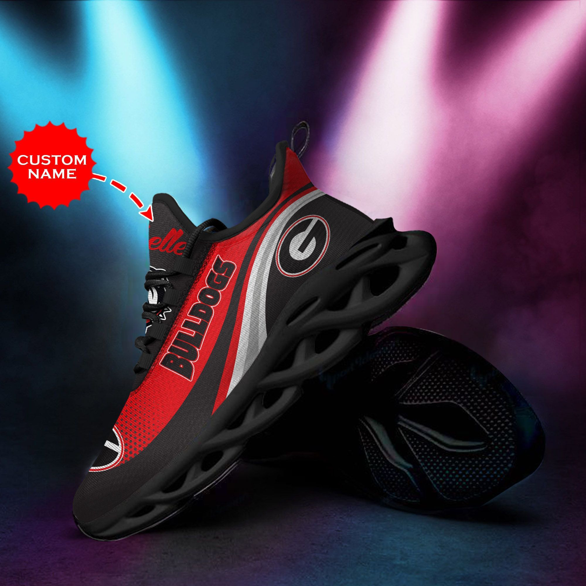 Georgia Bulldogs Custom Personalized Max Soul Sneakers Shoes - Famjoys Georgia Bulldogs Custom Personalized Max Soul Sneakers Shoes - Famjoys