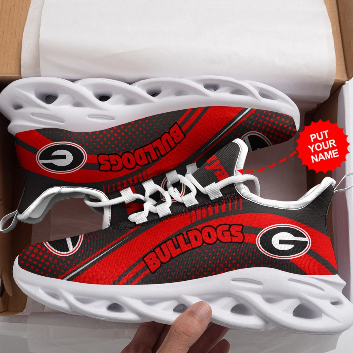 Georgia Bulldogs Custom Personalized Max Soul Sneakers Shoes - Famjoys Georgia Bulldogs Custom Personalized Max Soul Sneakers Shoes - Famjoys