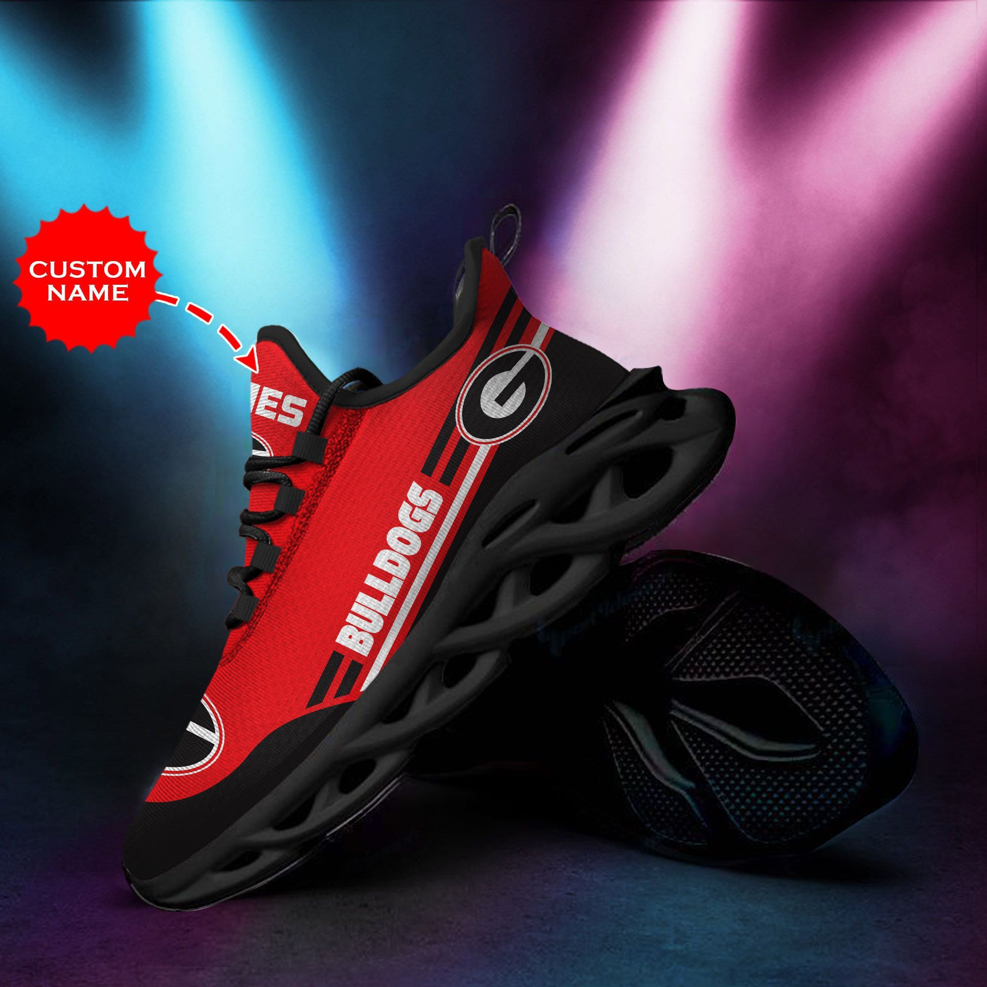Georgia Bulldogs Custom Personalized Max Soul Sneakers Shoes - Famjoys Georgia Bulldogs Custom Personalized Max Soul Sneakers Shoes - Famjoys