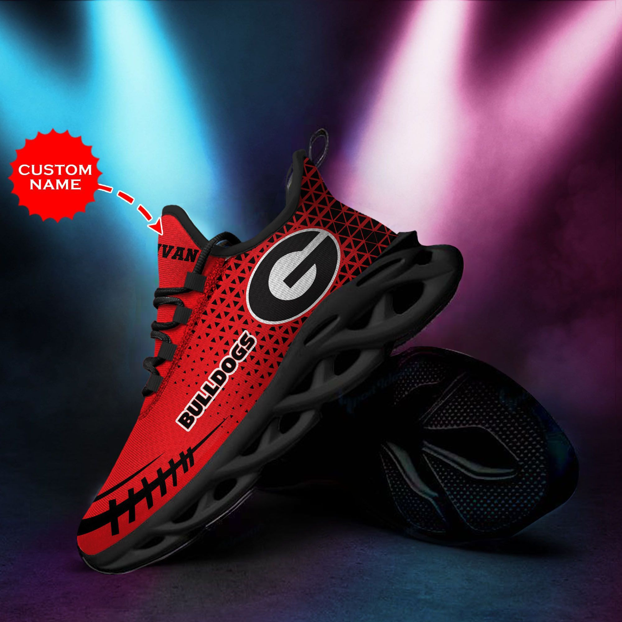 Georgia Bulldogs Custom Personalized Max Soul Sneakers Shoes - Famjoys Georgia Bulldogs Custom Personalized Max Soul Sneakers Shoes - Famjoys