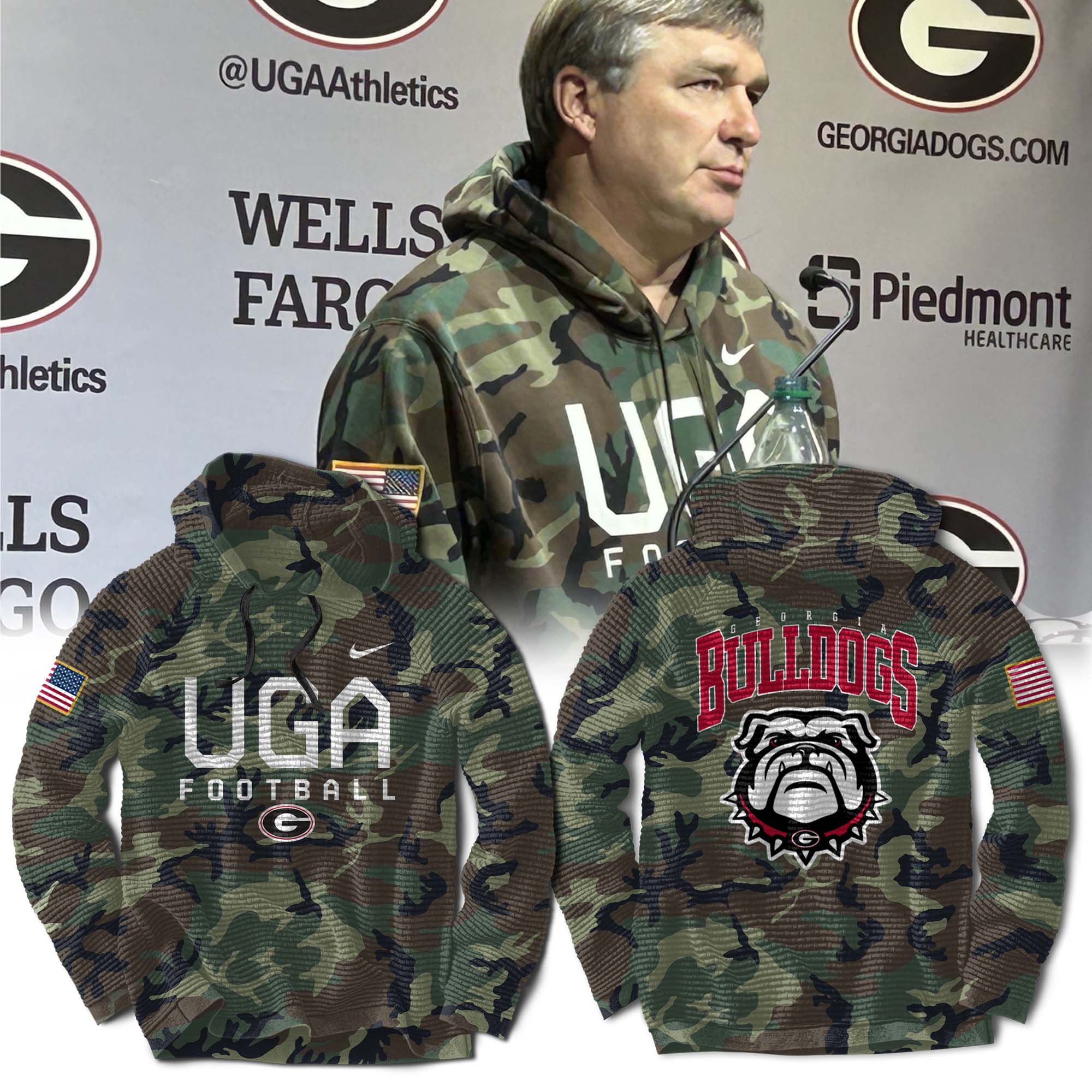 Georgia Bulldogs football Camo Salute to Service Pullover Hoodie - Famjoys Georgia Bulldogs football Camo Salute to Service Pullover Hoodie - Famjoys