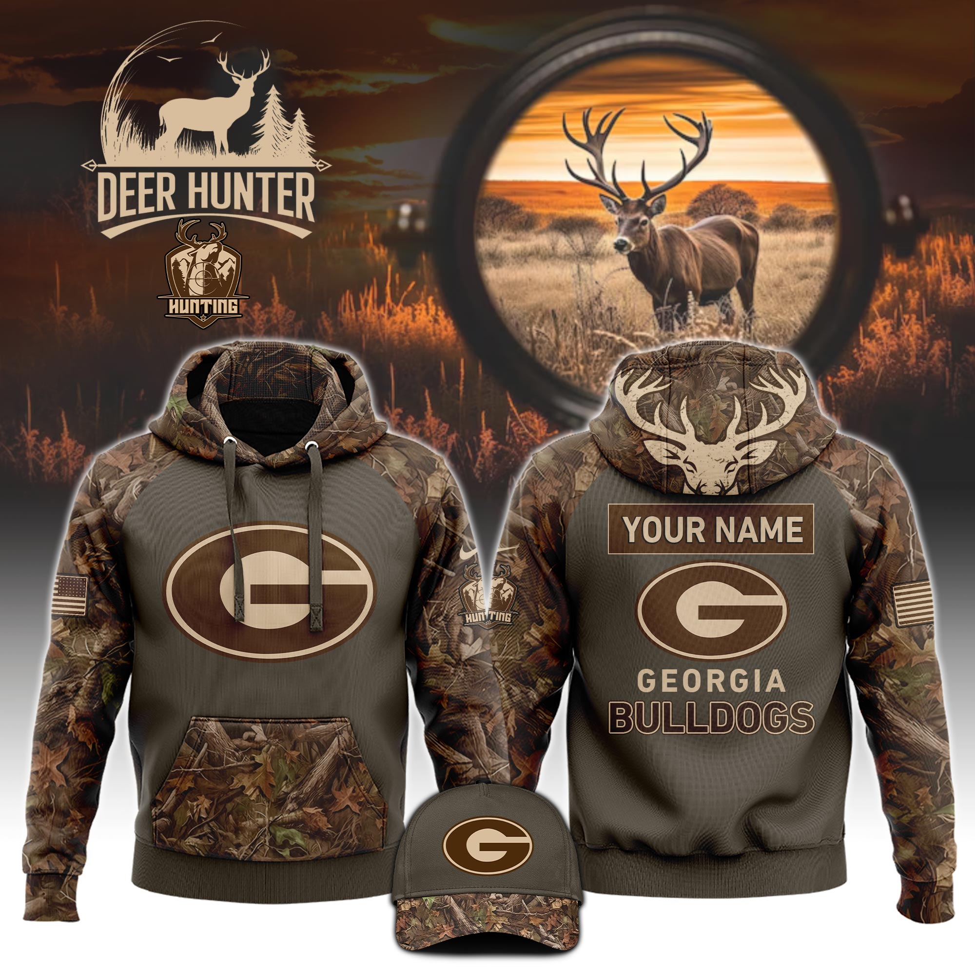 Georgia Bulldogs Hoodie x Hunting s