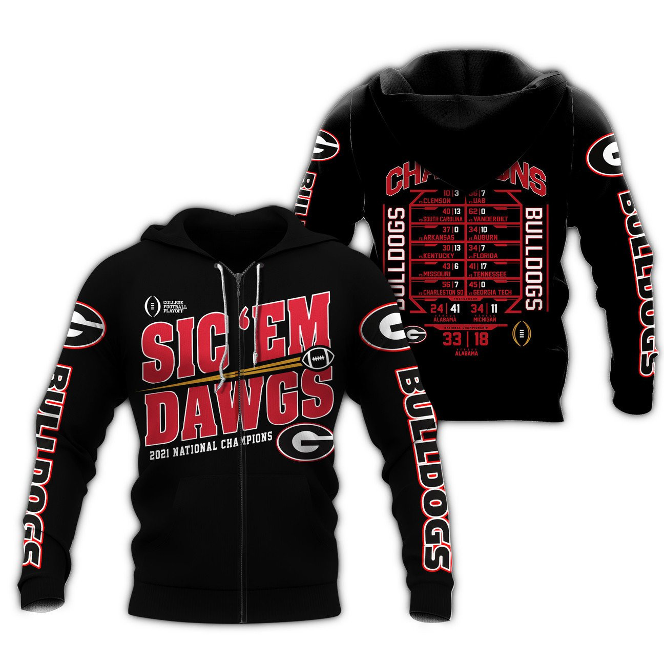 GEORGIA BULLDOGS Hoodies - v14 - Famjoys GEORGIA BULLDOGS Hoodies - v14 - Famjoys