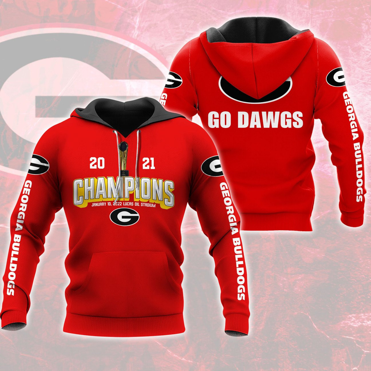 GEORGIA BULLDOGS Hoodies - v17 - Famjoys GEORGIA BULLDOGS Hoodies - v17 - Famjoys