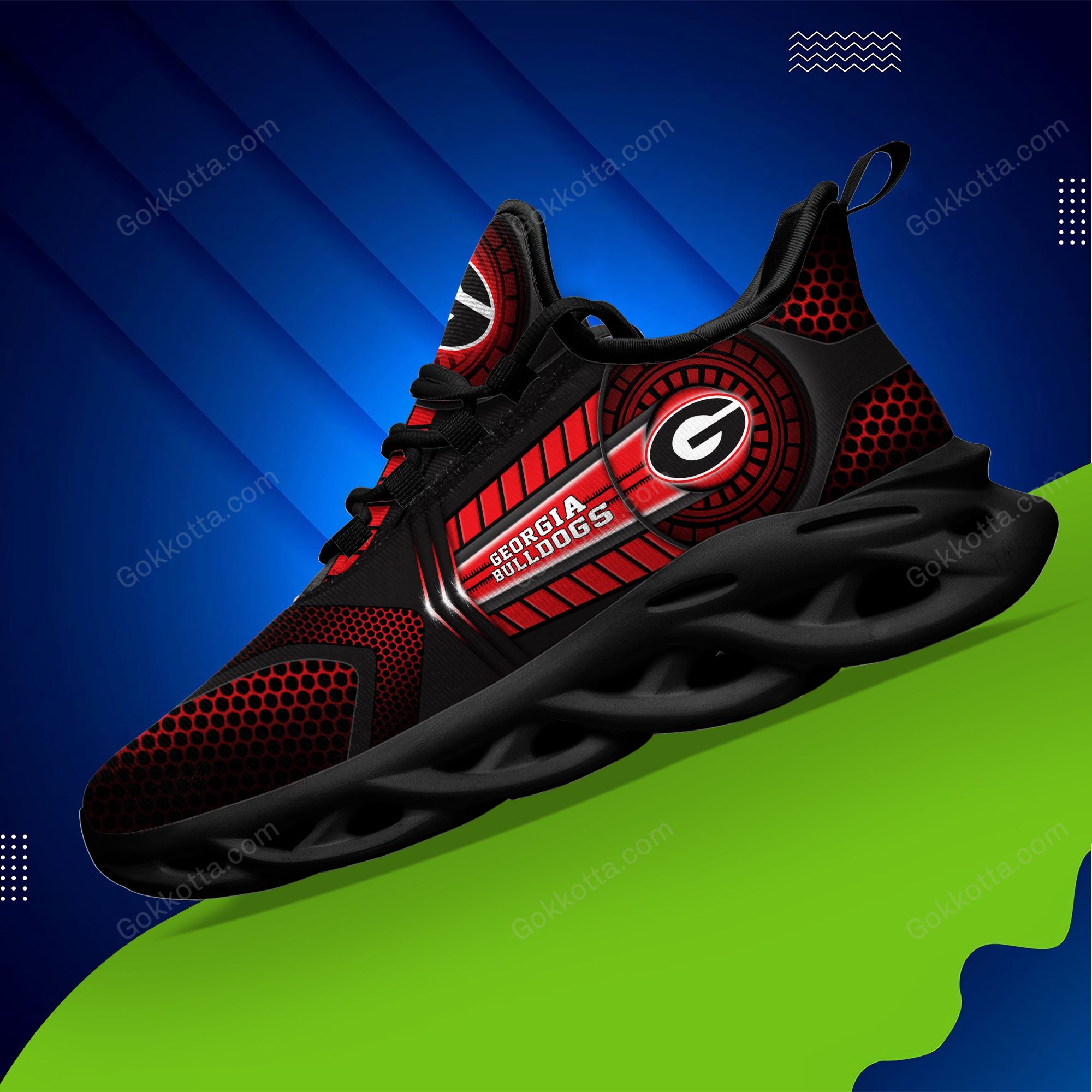 Georgia Bulldogs Max Soul Shoes THS21081409 - Famjoys Georgia Bulldogs Max Soul Shoes THS21081409 - Famjoys