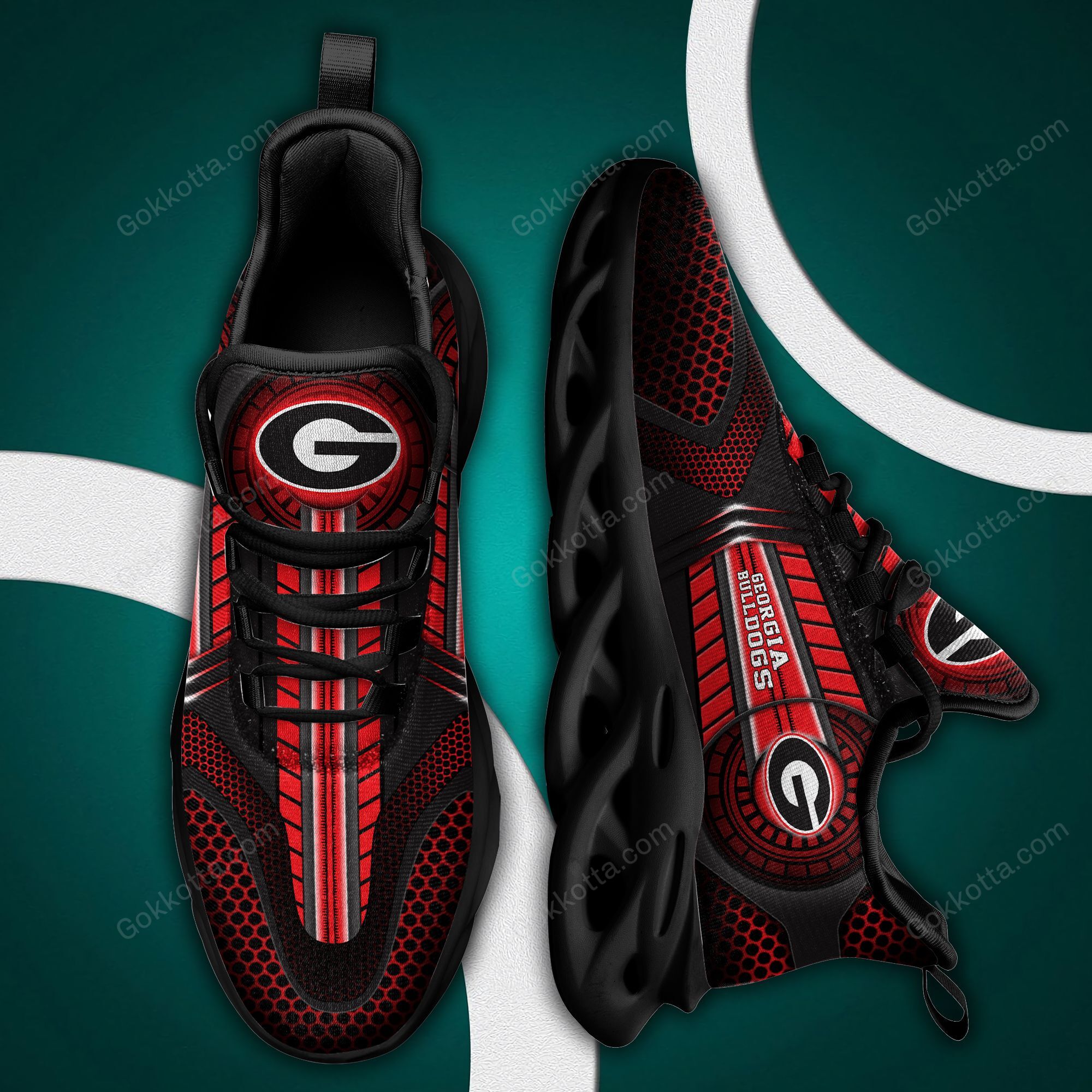 Georgia Bulldogs Max Soul Shoes THS21081409 - Famjoys Georgia Bulldogs Max Soul Shoes THS21081409 - Famjoys