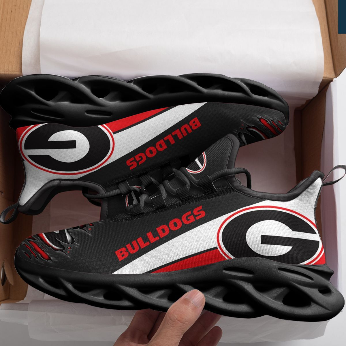 Georgia Bulldogs Max Soul Sneakers Shoes - Famjoys Georgia Bulldogs Max Soul Sneakers Shoes - Famjoys