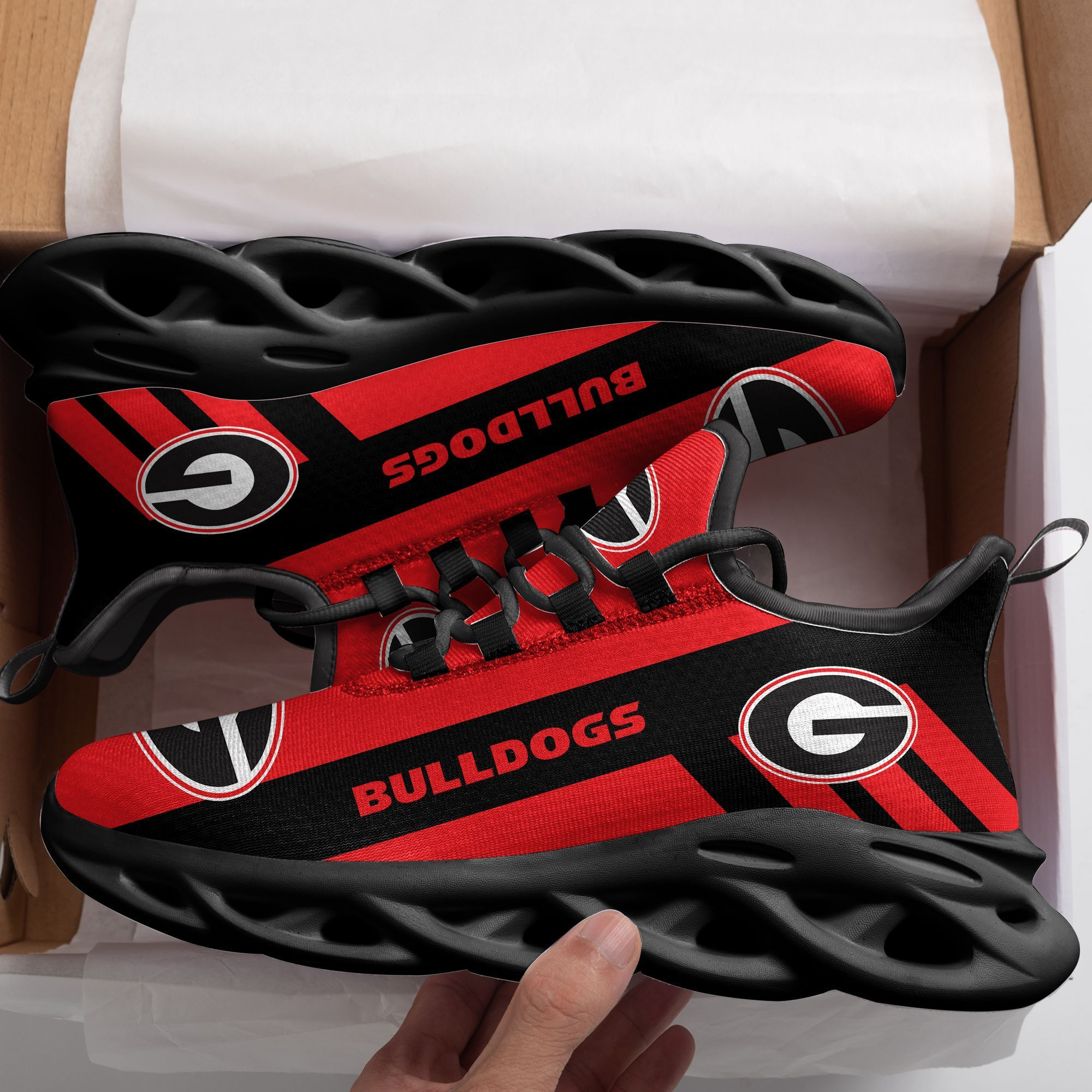 Georgia Bulldogs Max Soul Sneakers Shoes - Famjoys Georgia Bulldogs Max Soul Sneakers Shoes - Famjoys