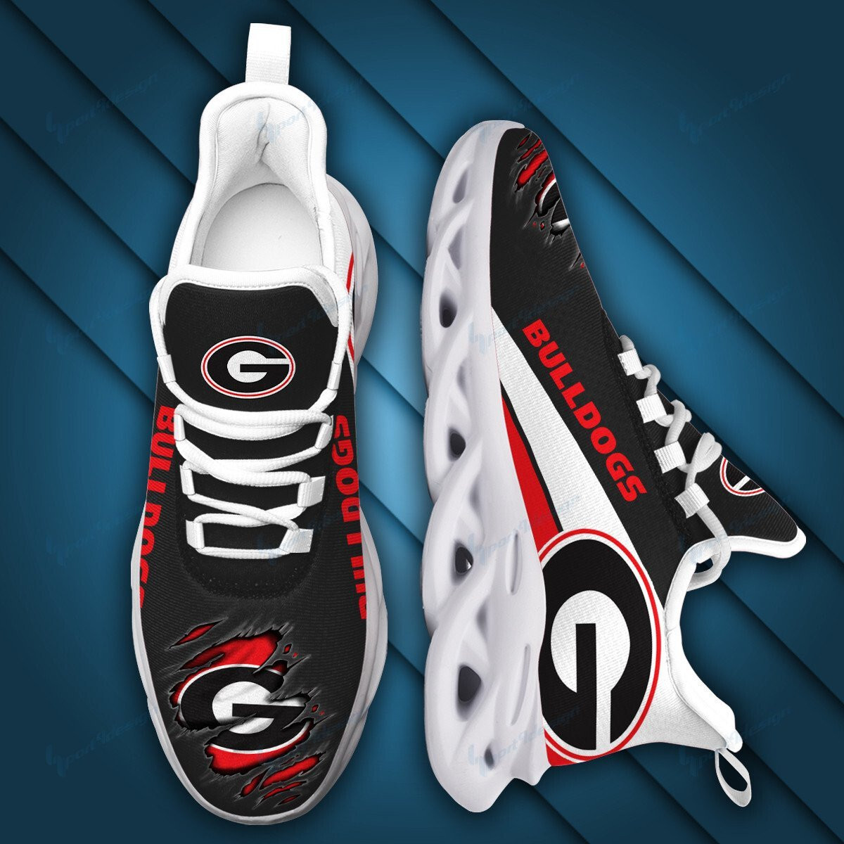 Georgia Bulldogs Max Soul YZ Running Sneakers 998 - Famjoys Georgia Bulldogs Max Soul YZ Running Sneakers 998 - Famjoys