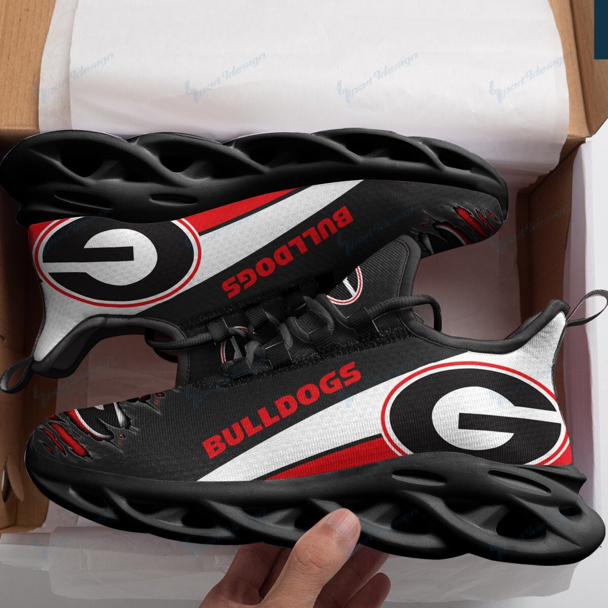 Georgia Bulldogs Max Soul YZ Running Sneakers 998 - Famjoys Georgia Bulldogs Max Soul YZ Running Sneakers 998 - Famjoys