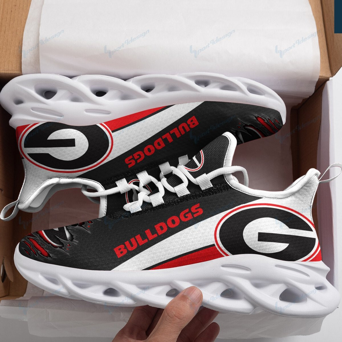 Georgia Bulldogs Max Soul YZ Running Sneakers 998 - Famjoys Georgia Bulldogs Max Soul YZ Running Sneakers 998 - Famjoys