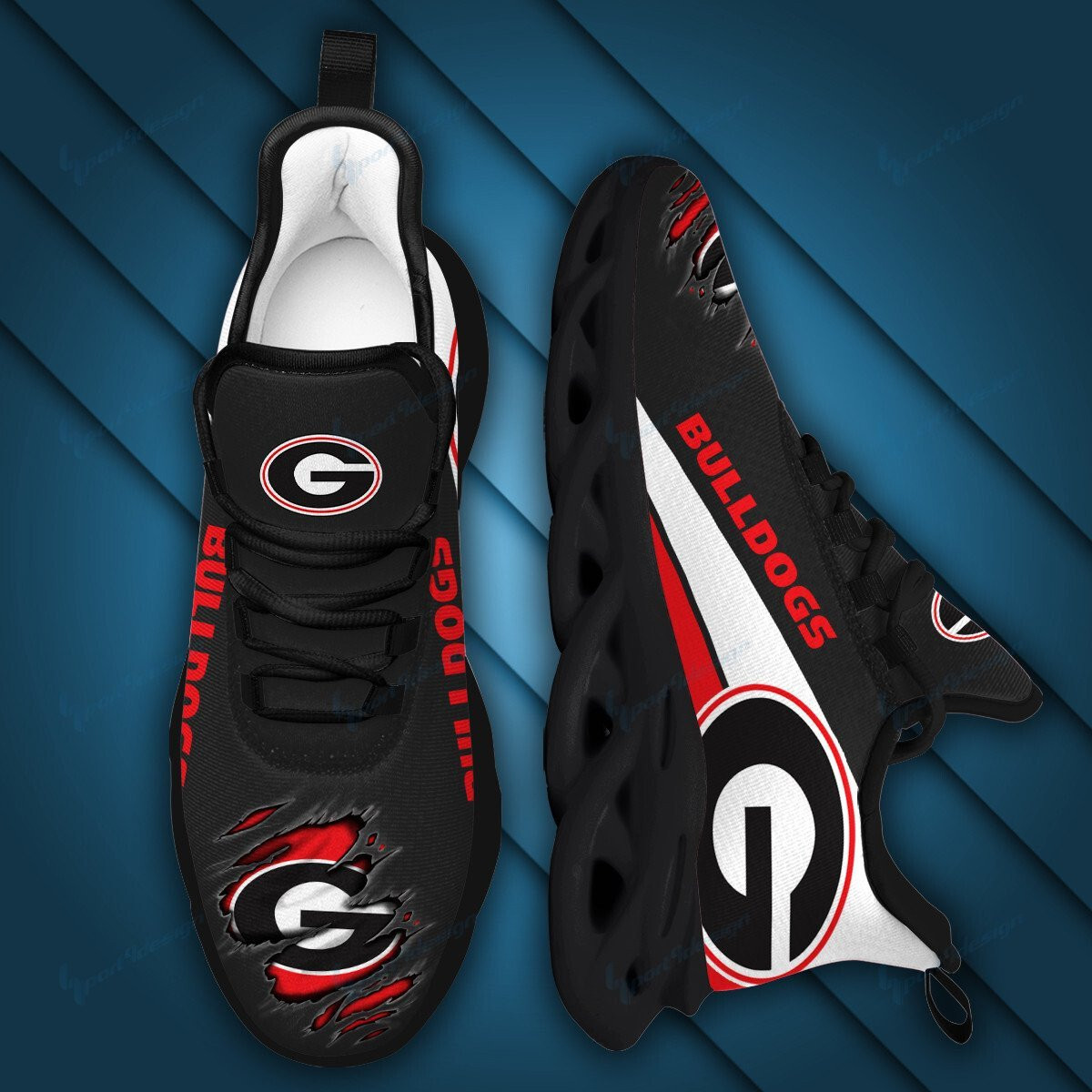 Georgia Bulldogs Max Soul YZ Running Sneakers 998 - Famjoys Georgia Bulldogs Max Soul YZ Running Sneakers 998 - Famjoys