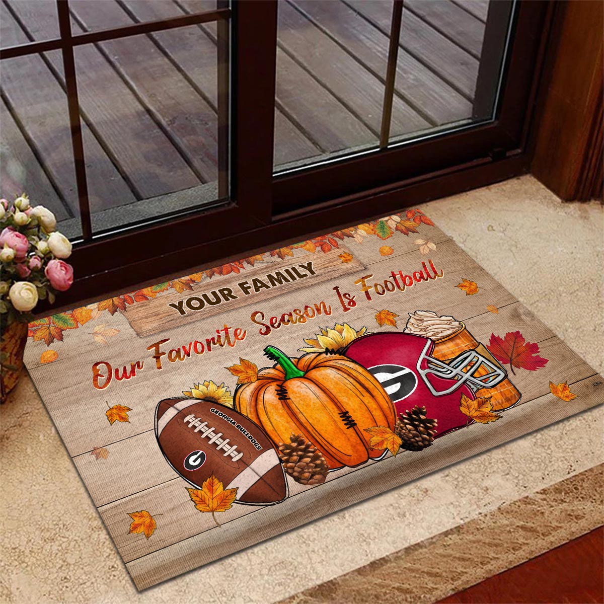 Georgia Bulldogs Our Favorite Season is Football Doormat - Famjoys Georgia Bulldogs Our Favorite Season is Football Doormat - Famjoys