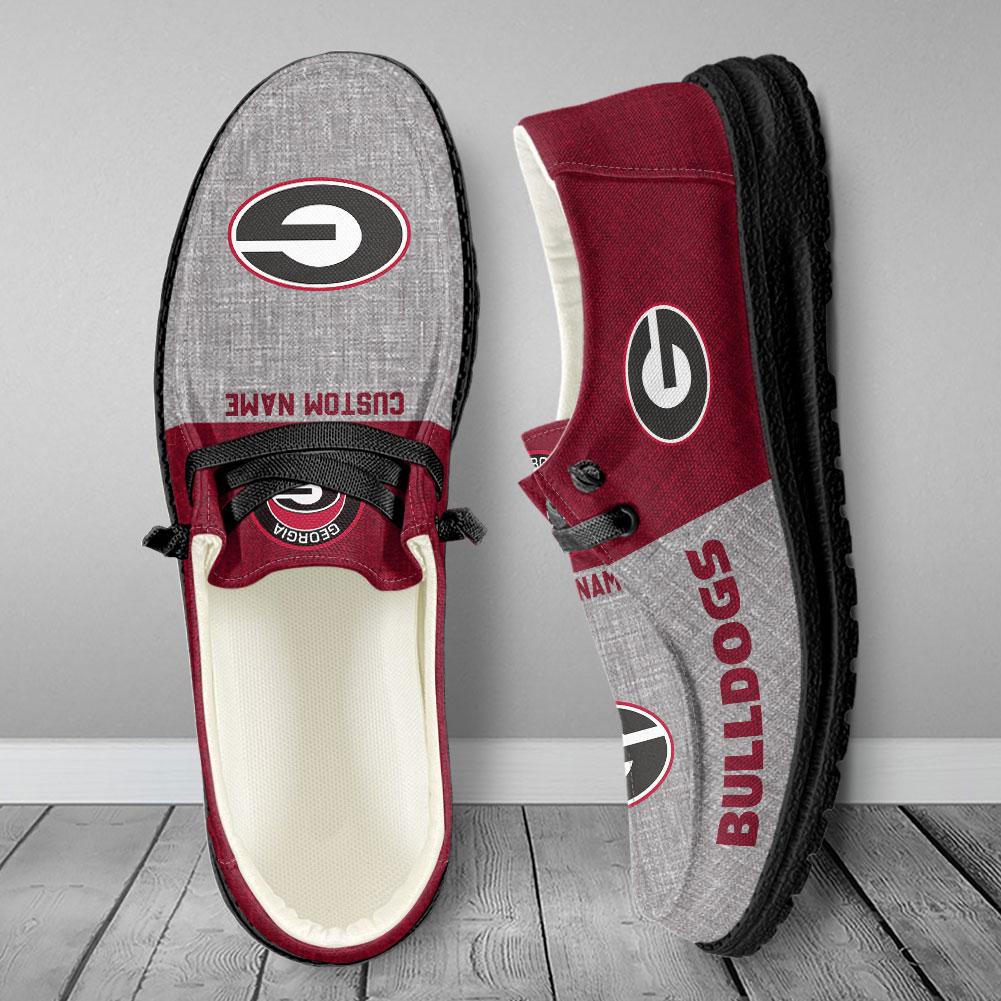 Georgia Bulldogs Personalized Hey Dude Shoes - Famjoys Georgia Bulldogs Personalized Hey Dude Shoes - Famjoys