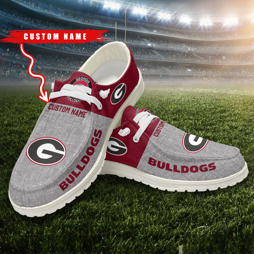Georgia Bulldogs Personalized Hey Dude Shoes - Famjoys Georgia Bulldogs Personalized Hey Dude Shoes - Famjoys