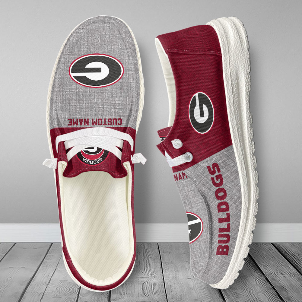Georgia Bulldogs Personalized Hey Dude Shoes - Famjoys Georgia Bulldogs Personalized Hey Dude Shoes - Famjoys