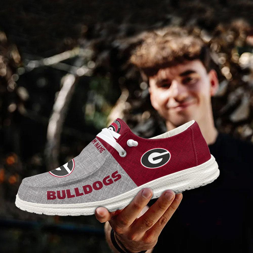 Georgia Bulldogs Personalized Hey Dude Shoes - Famjoys Georgia Bulldogs Personalized Hey Dude Shoes - Famjoys