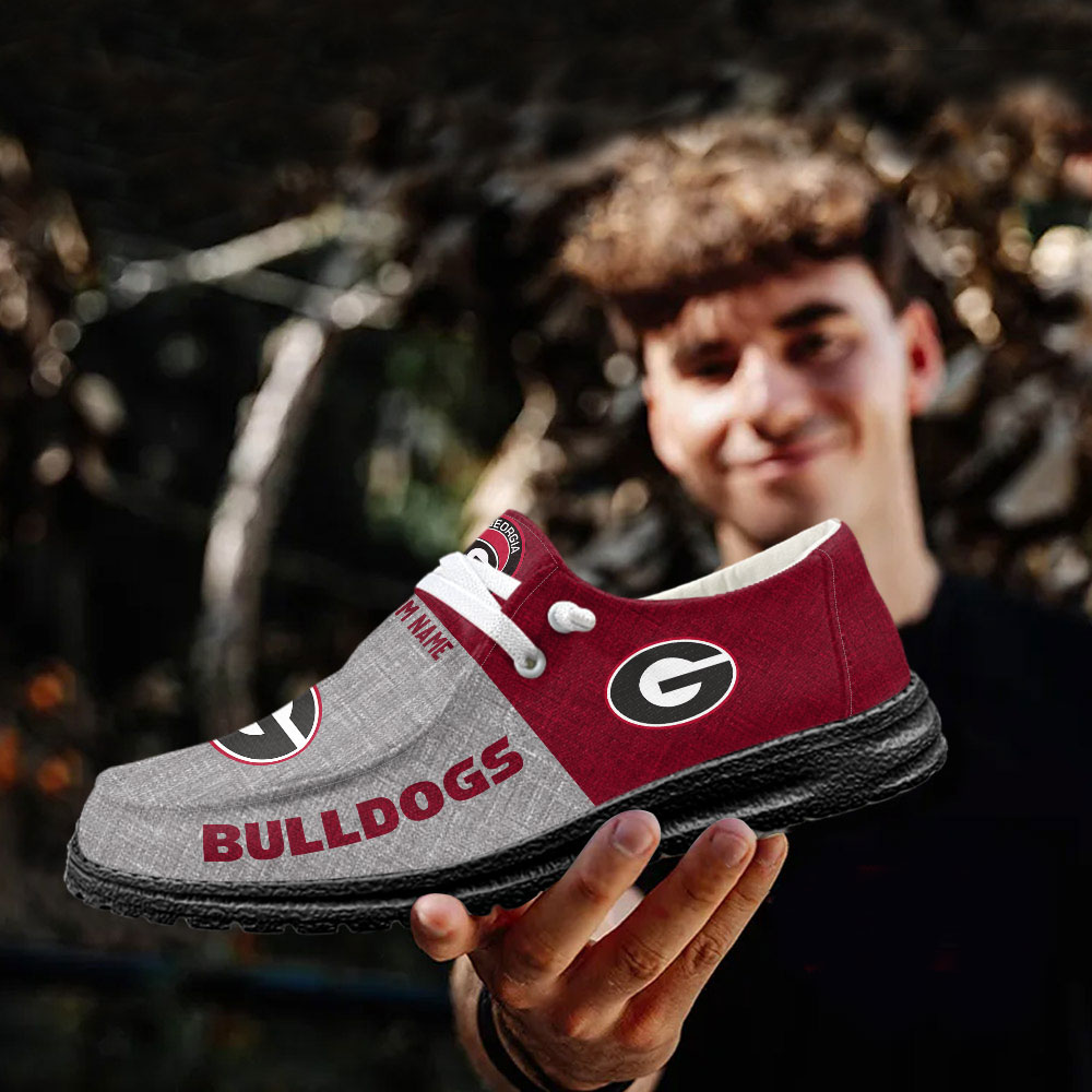 Georgia Bulldogs Personalized Hey Dude Shoes - Famjoys Georgia Bulldogs Personalized Hey Dude Shoes - Famjoys