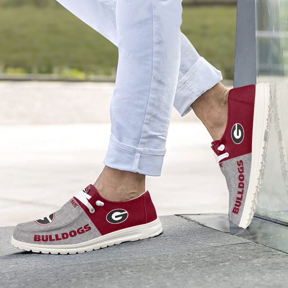 Georgia Bulldogs Personalized Hey Dude Shoes - Famjoys Georgia Bulldogs Personalized Hey Dude Shoes - Famjoys