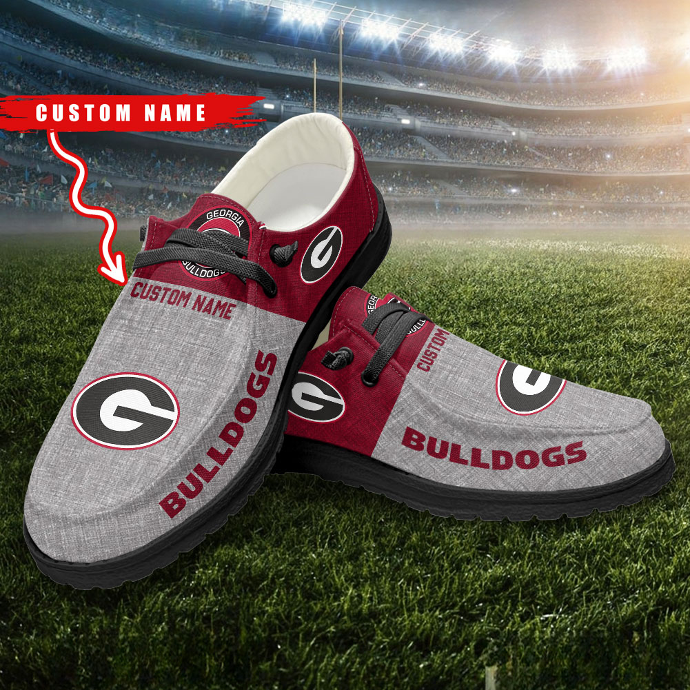Georgia Bulldogs Personalized Hey Dude Shoes - Famjoys Georgia Bulldogs Personalized Hey Dude Shoes - Famjoys
