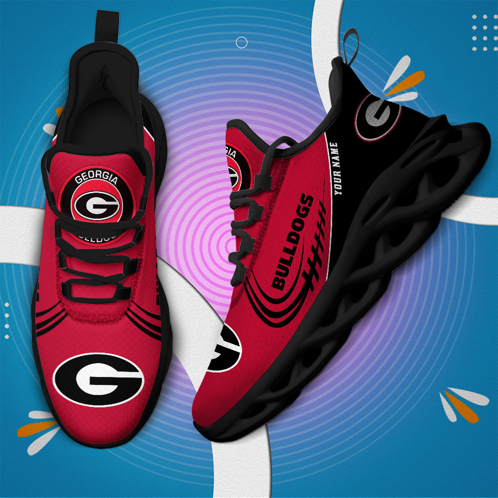 Georgia Bulldogs PERSONALIZED MAX SOUL SHOES T1 - Famjoys Georgia Bulldogs PERSONALIZED MAX SOUL SHOES T1 - Famjoys
