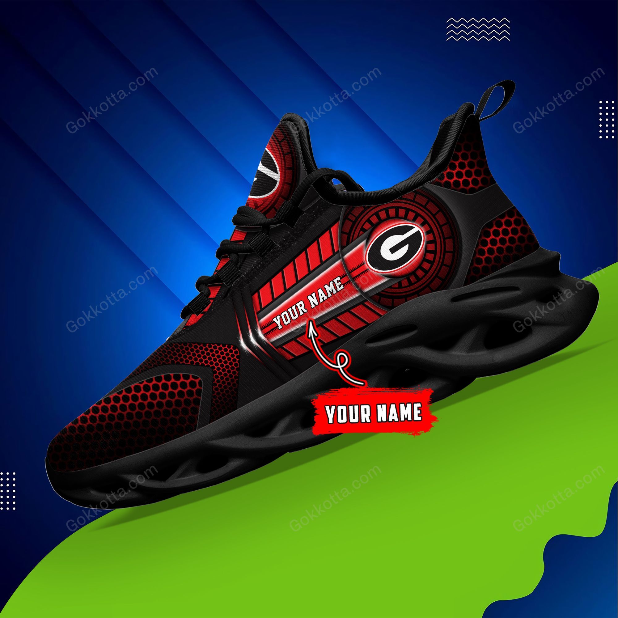 Georgia Bulldogs Personalized Max Soul Shoes THS21082308 - Famjoys Georgia Bulldogs Personalized Max Soul Shoes THS21082308 - Famjoys