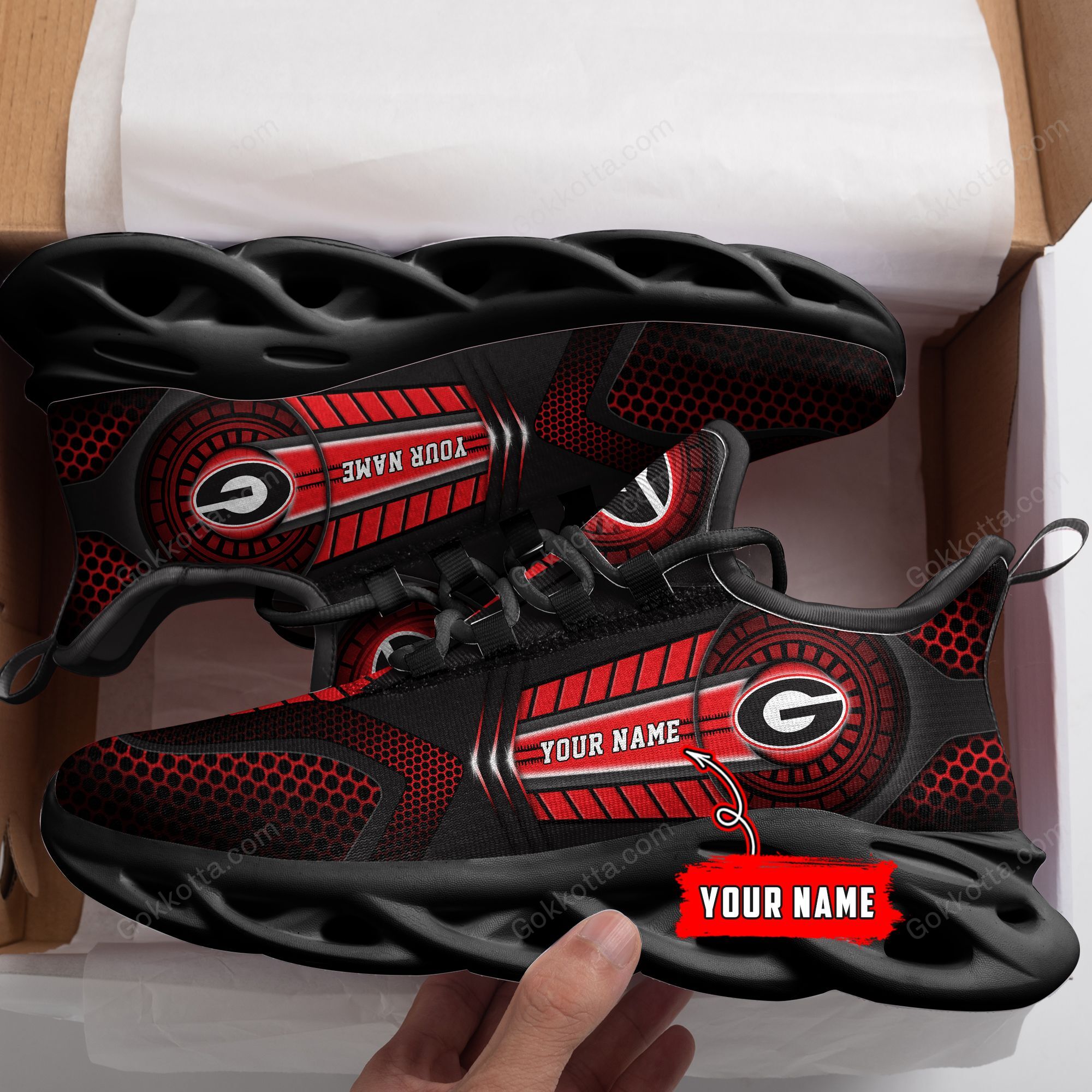 Georgia Bulldogs Personalized Max Soul Shoes THS21082308 - Famjoys Georgia Bulldogs Personalized Max Soul Shoes THS21082308 - Famjoys