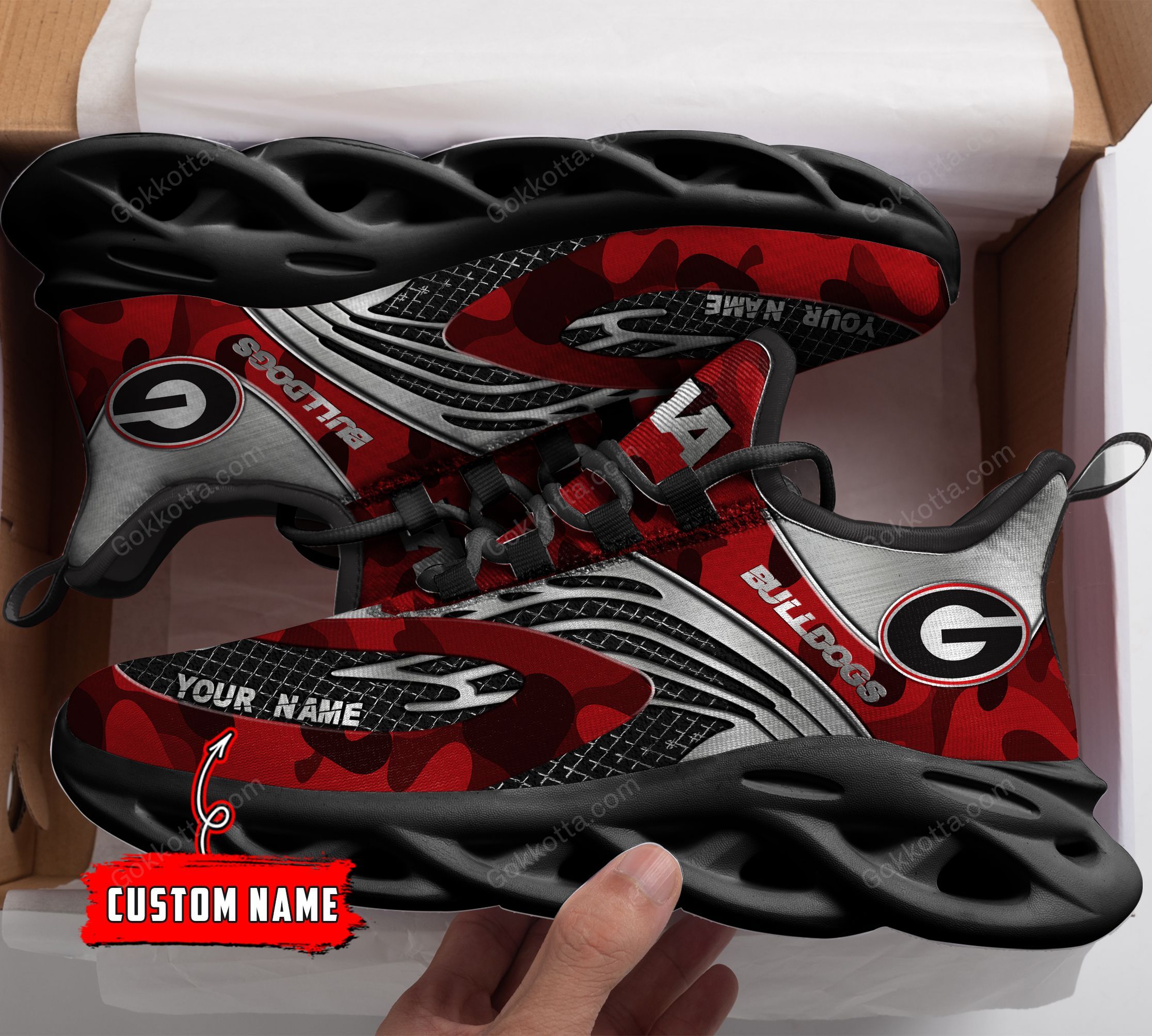 Georgia Bulldogs Personalized Max Soul Shoes THS21093007 - Famjoys Georgia Bulldogs Personalized Max Soul Shoes THS21093007 - Famjoys