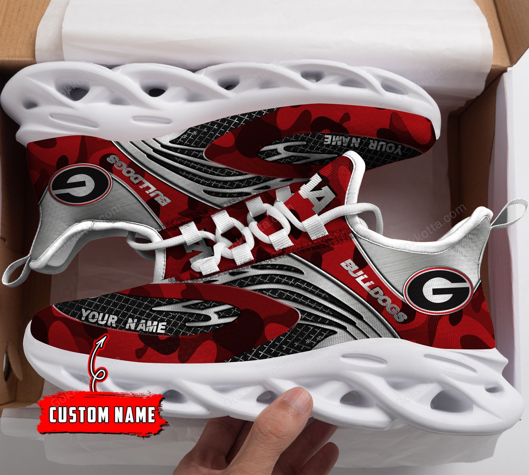 Georgia Bulldogs Personalized Max Soul Shoes THS21093007 - Famjoys Georgia Bulldogs Personalized Max Soul Shoes THS21093007 - Famjoys