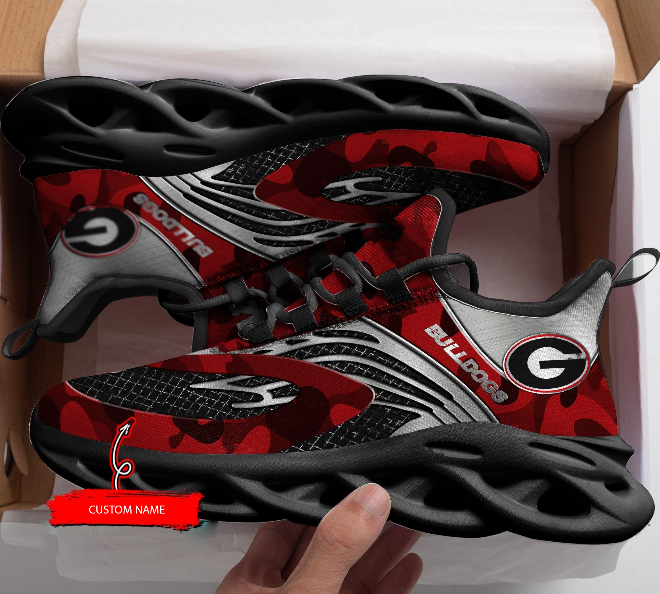 Georgia Bulldogs Personalized Max Soul Shoes THS21093007 - Famjoys Georgia Bulldogs Personalized Max Soul Shoes THS21093007 - Famjoys
