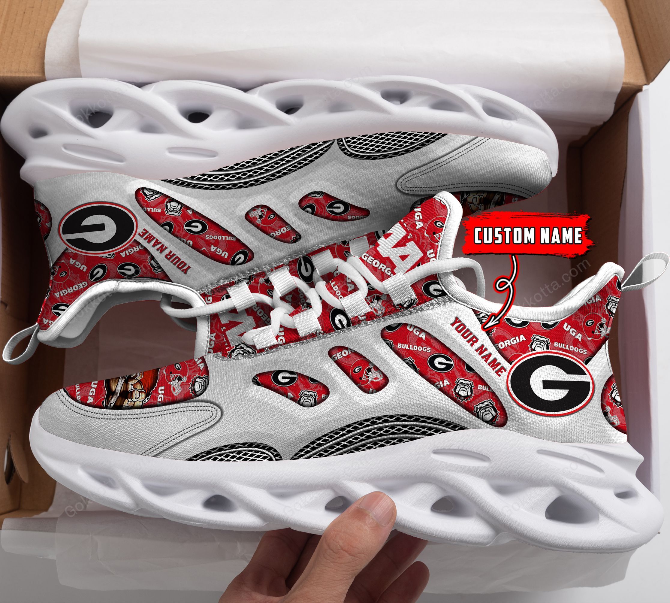 Georgia Bulldogs Personalized Max Soul Shoes THS21100108 - Famjoys Georgia Bulldogs Personalized Max Soul Shoes THS21100108 - Famjoys