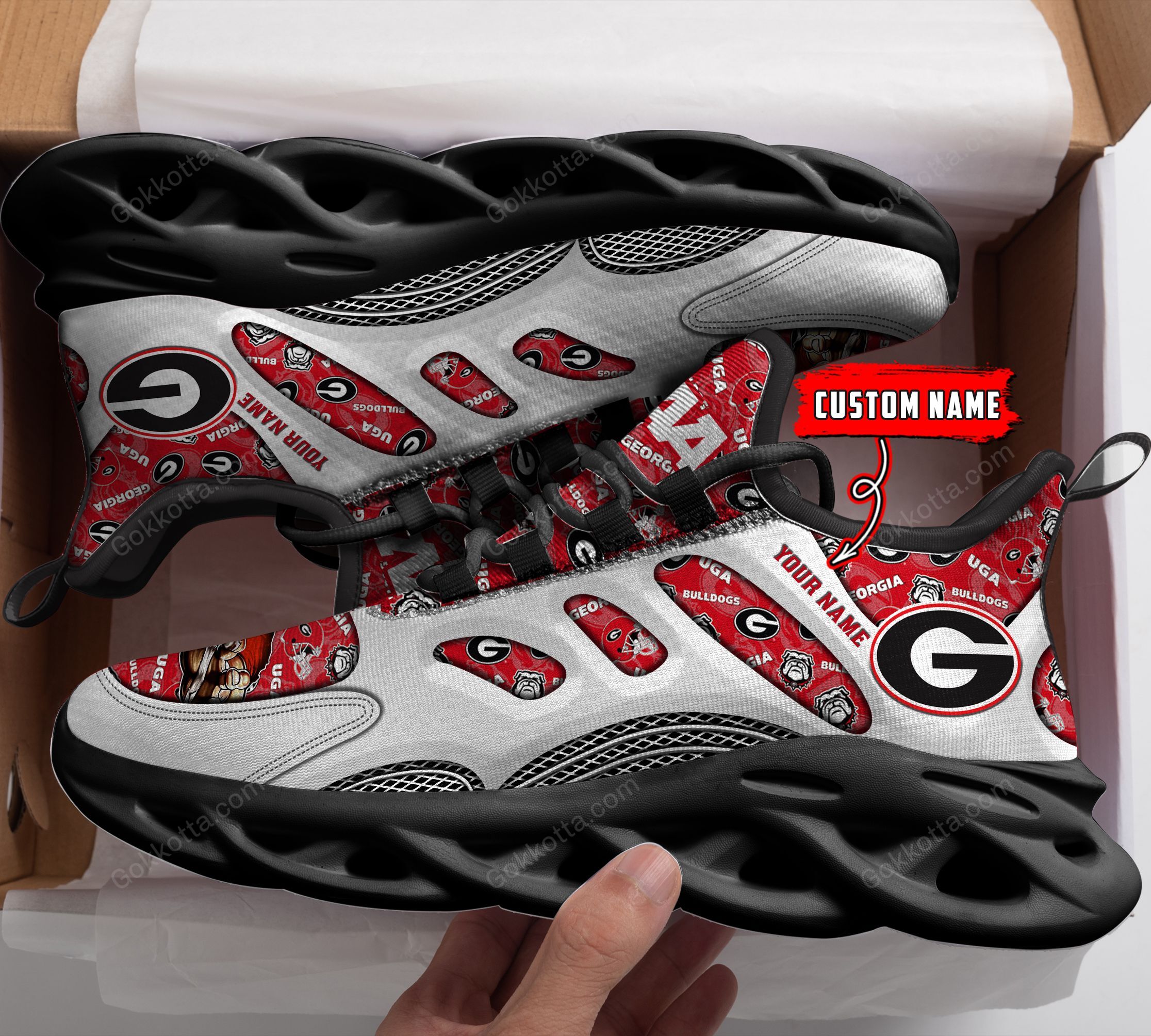 Georgia Bulldogs Personalized Max Soul Shoes THS21100108 - Famjoys Georgia Bulldogs Personalized Max Soul Shoes THS21100108 - Famjoys